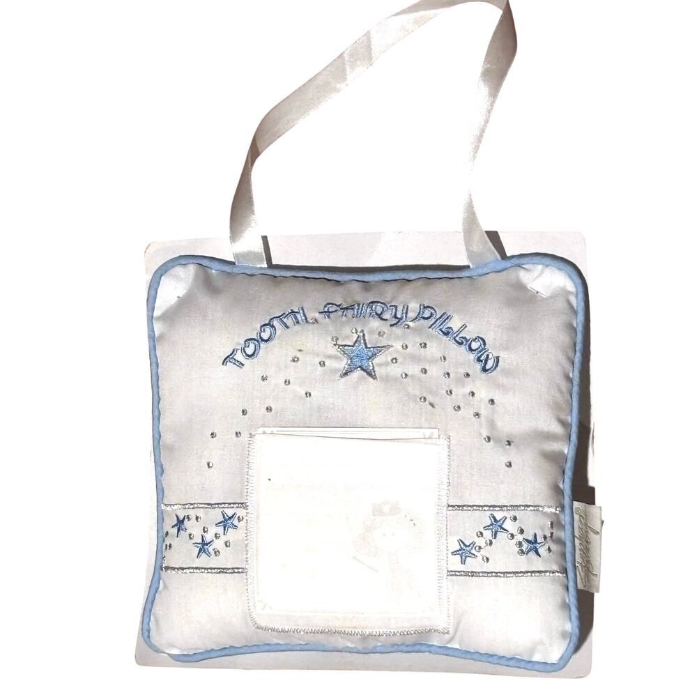 STEPHAN BABY KEEPSAKE TOOTH FAIRY PILLOW 7”x7” UNISEX BOY GIRL NEW